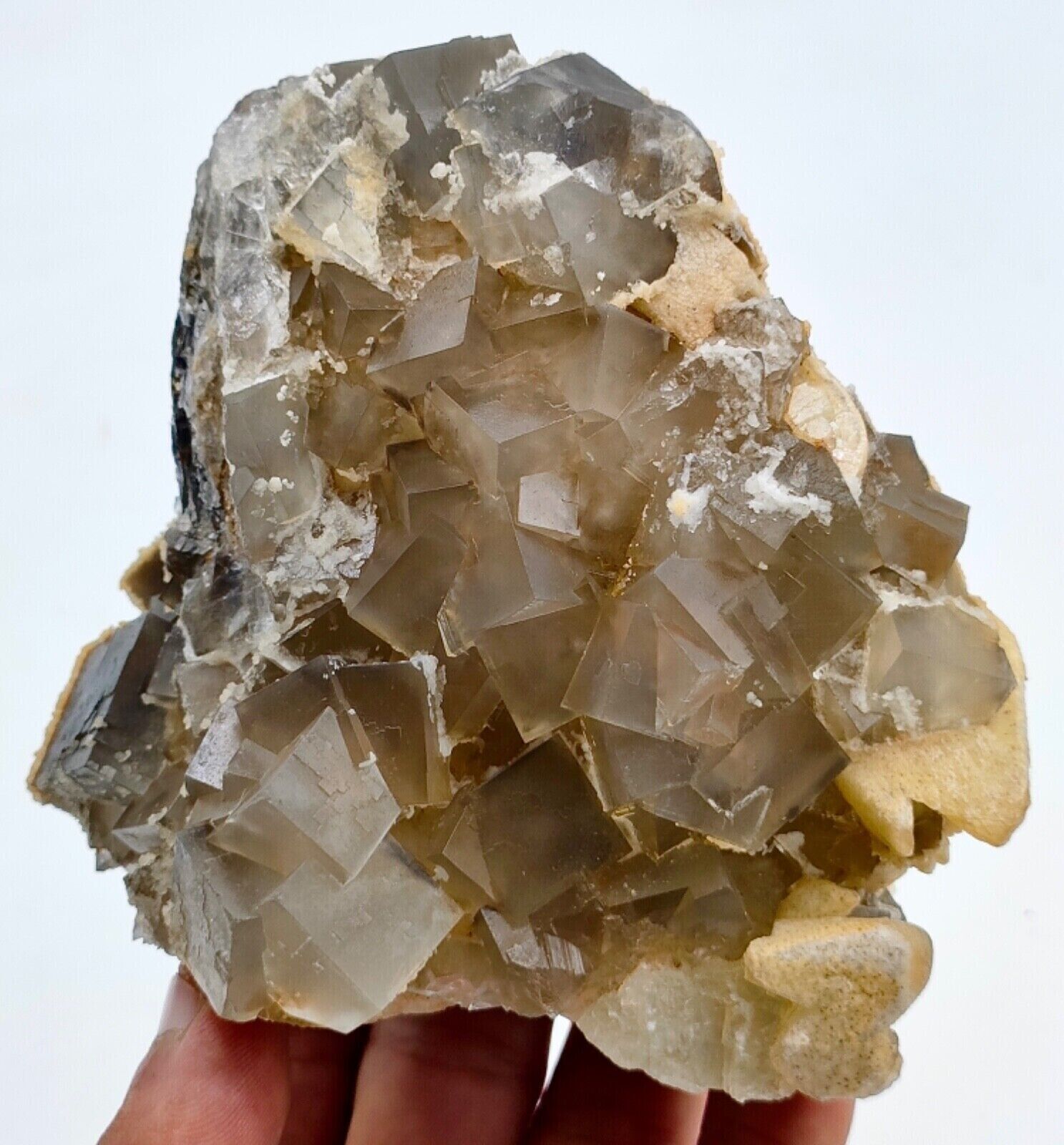 2.5 LB Extraordinary Glassy Cubic Fluorite & Calcite From Pakistan