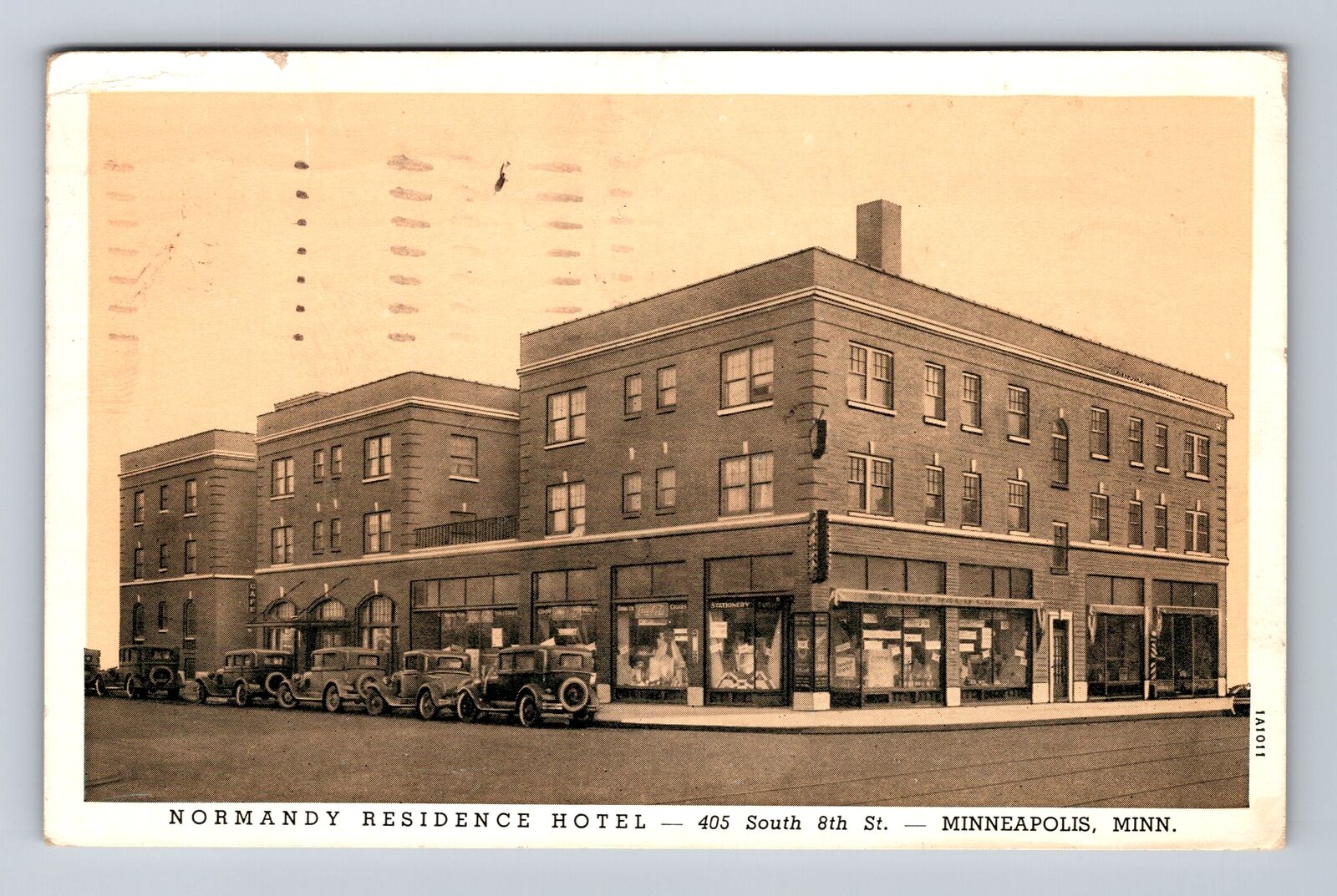 Minneapolis MN-Minnesota, Normandy Residence Hotel Vintage c1938 Postcard