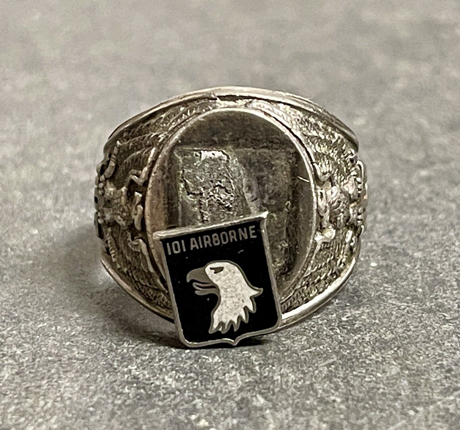 WW2 WWII 101st Airborne Kinney Sterling Ring