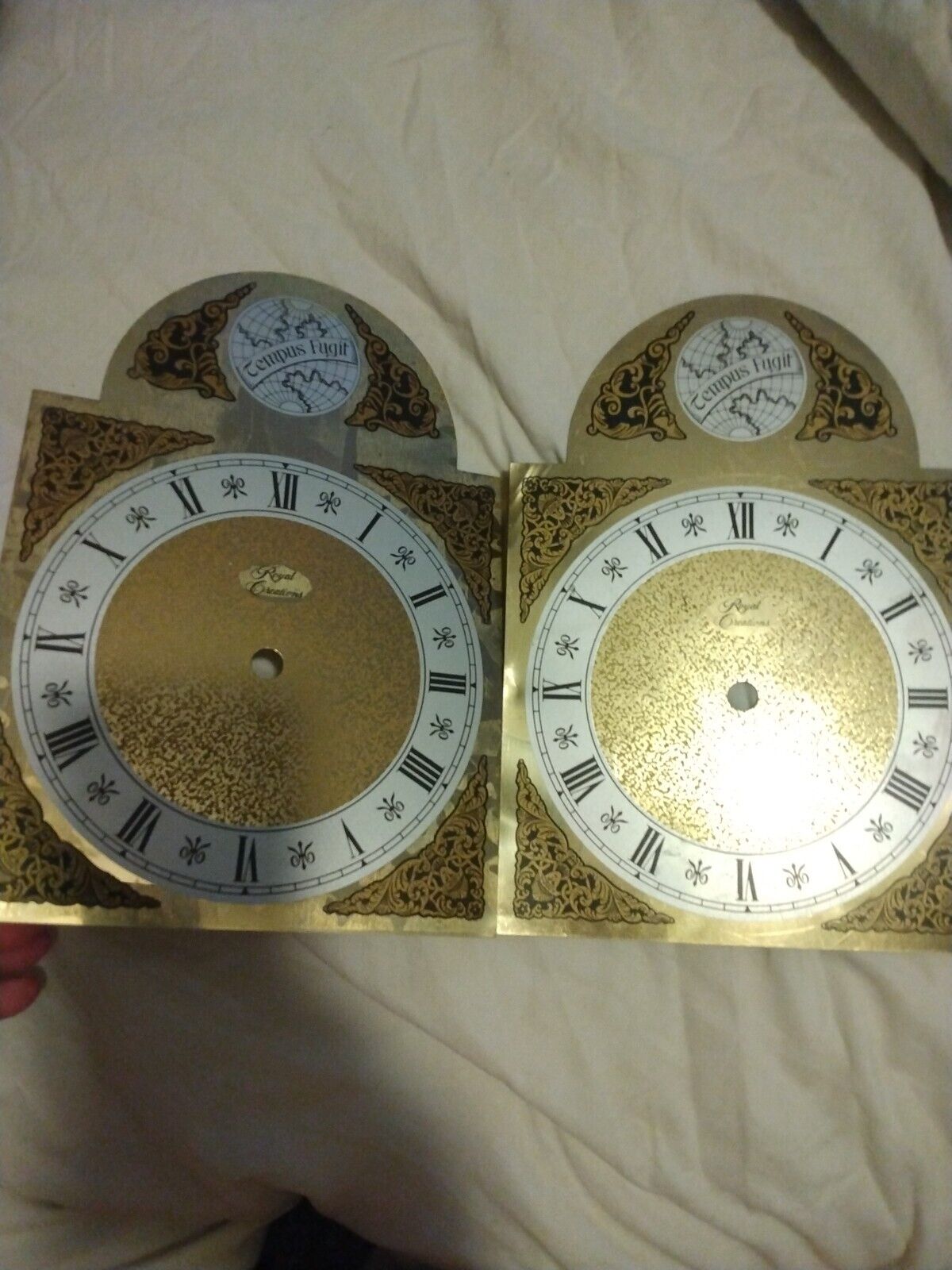 2 Vintage,  Tempus Fugit Brass Faceplate Replacement,By Royal Creations