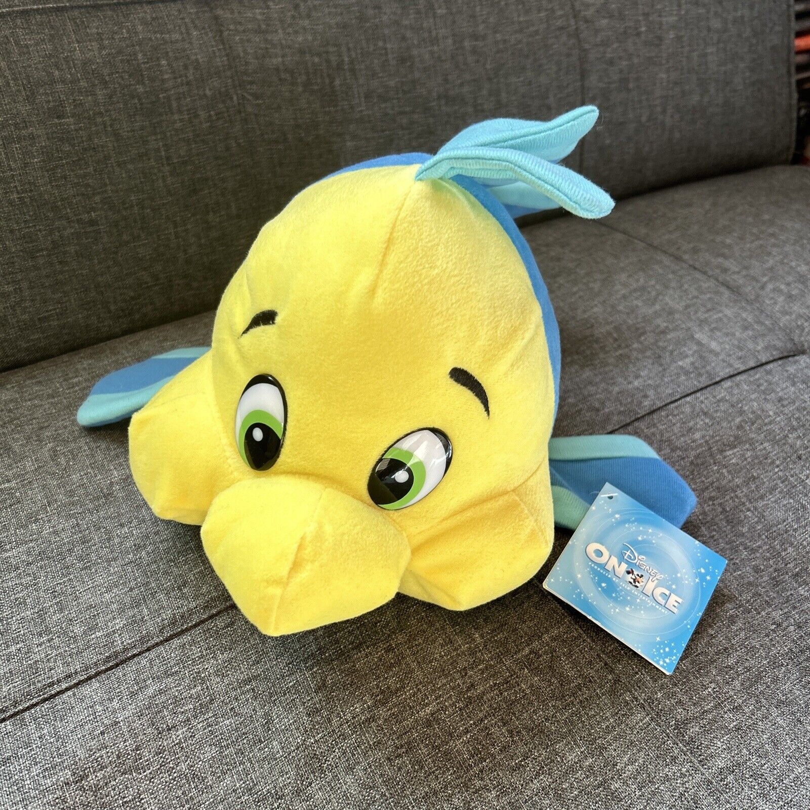 New With Tag - Flounder 13” Plush Toy - Disney On Ice - Little Mermaid Doll Rare