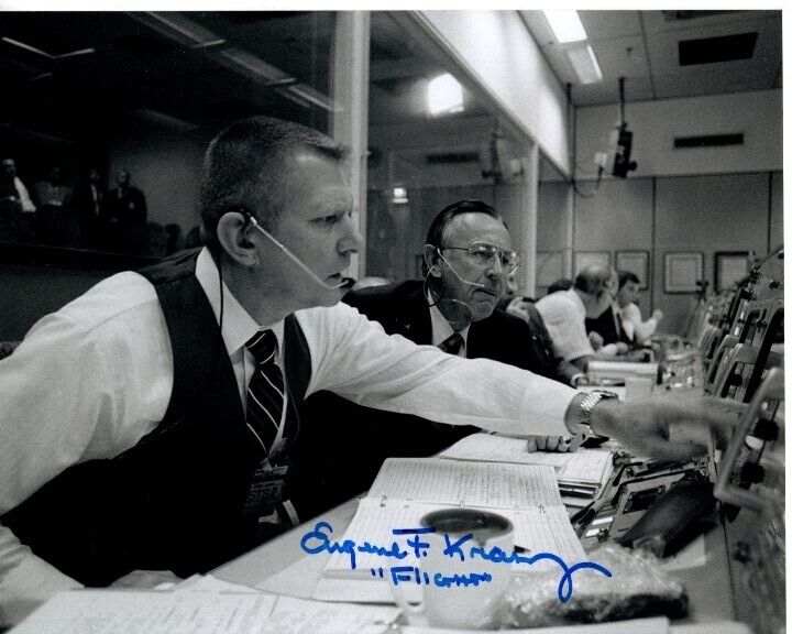 EUGENE KRANZ Signed Autographed 8x10 NASA AEROSPACE ENGINEER Photo