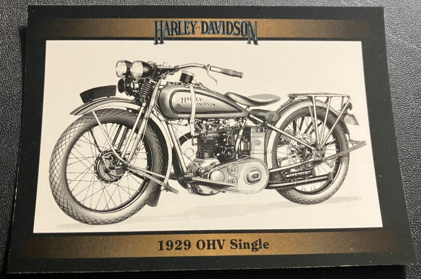 #12 1929 OHV Single - Vintage Harley-Davidson Series 1 Collector\'s Trading Card