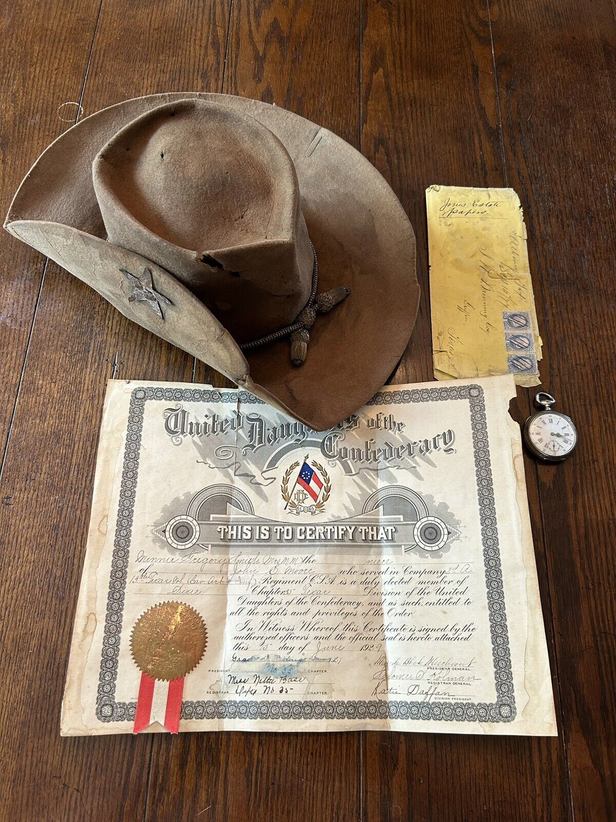 Civil War Hat, Confederate CSA Hat, 13 Th. Texas Volunteers, John E. Moore