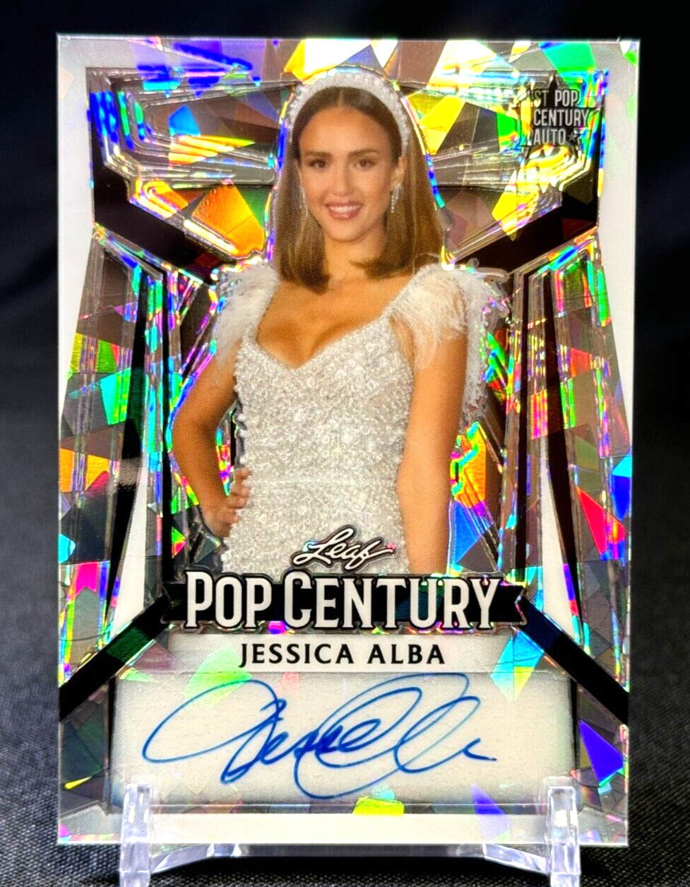 Jessica Alba 2023 Leaf Metal Pop Century 1st Autograph Signed Silver #/10
