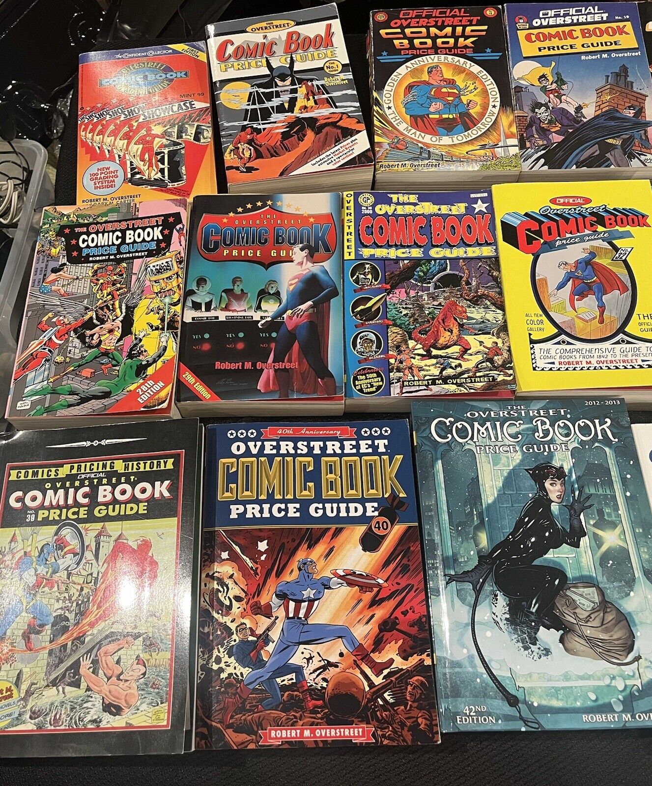 Lot of 34 Overstreet Comic Book Price Guide Books