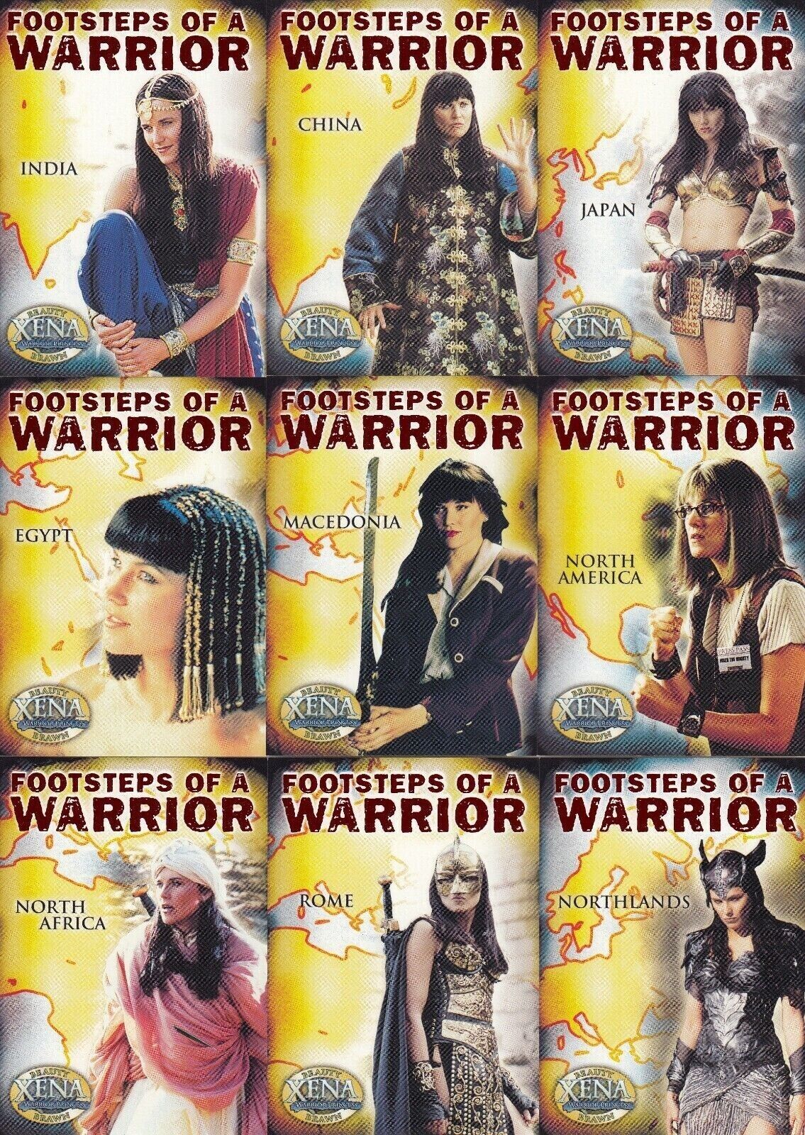 Xena Beauty &Brawn Footsteps of a Warrior FW1-FW9~Insert Set Princess Puzzle Map