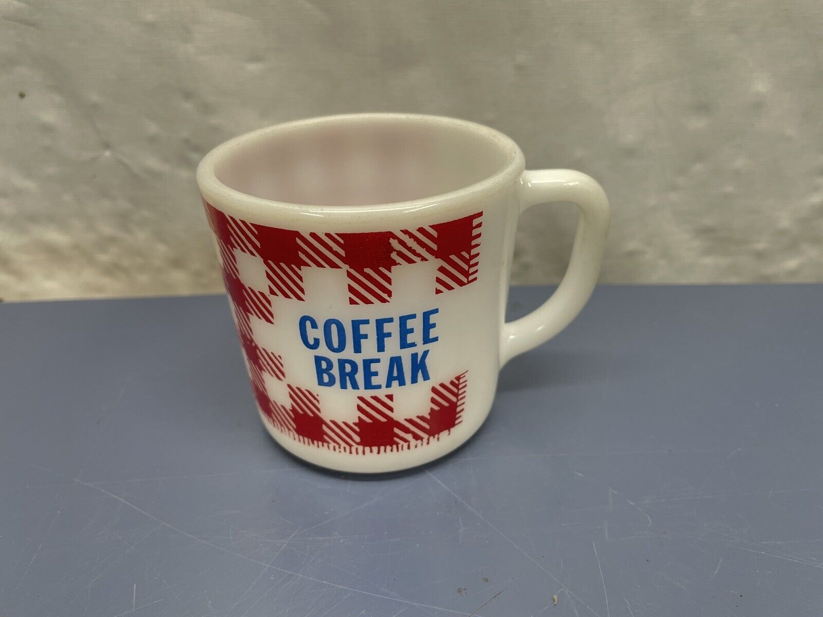 Fun Vintage Westfield Coffee Break Milk Glass Mug