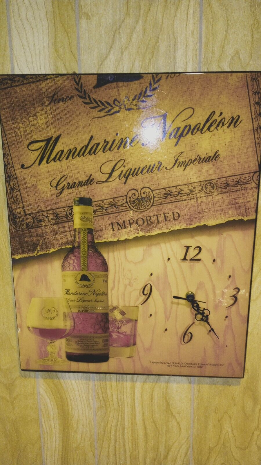 Vintage Manderine Napoleon Grande Liqueur Clock 