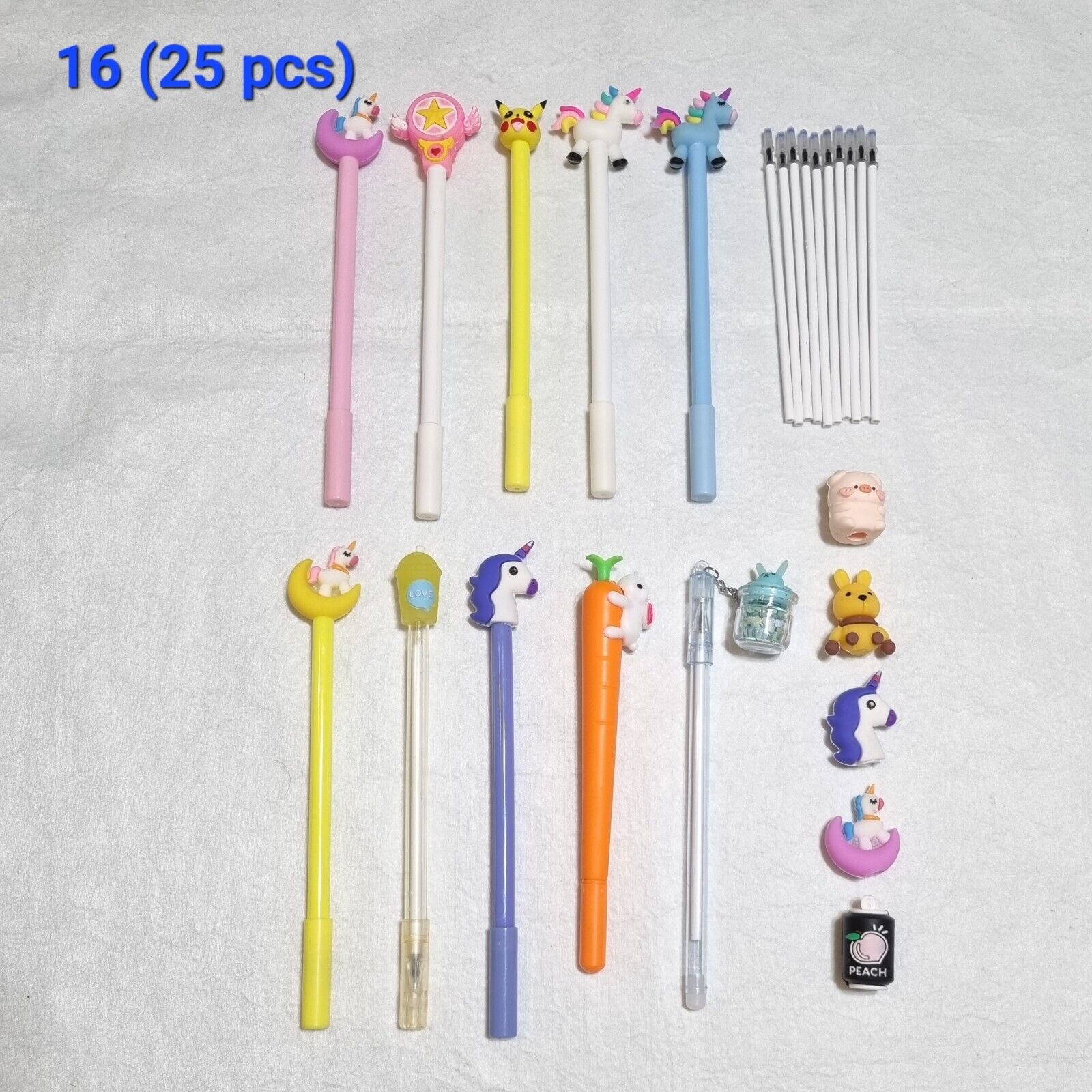 US 25pcs/lot Cute Office School Accessories 0.5mm Pen Gel Pen