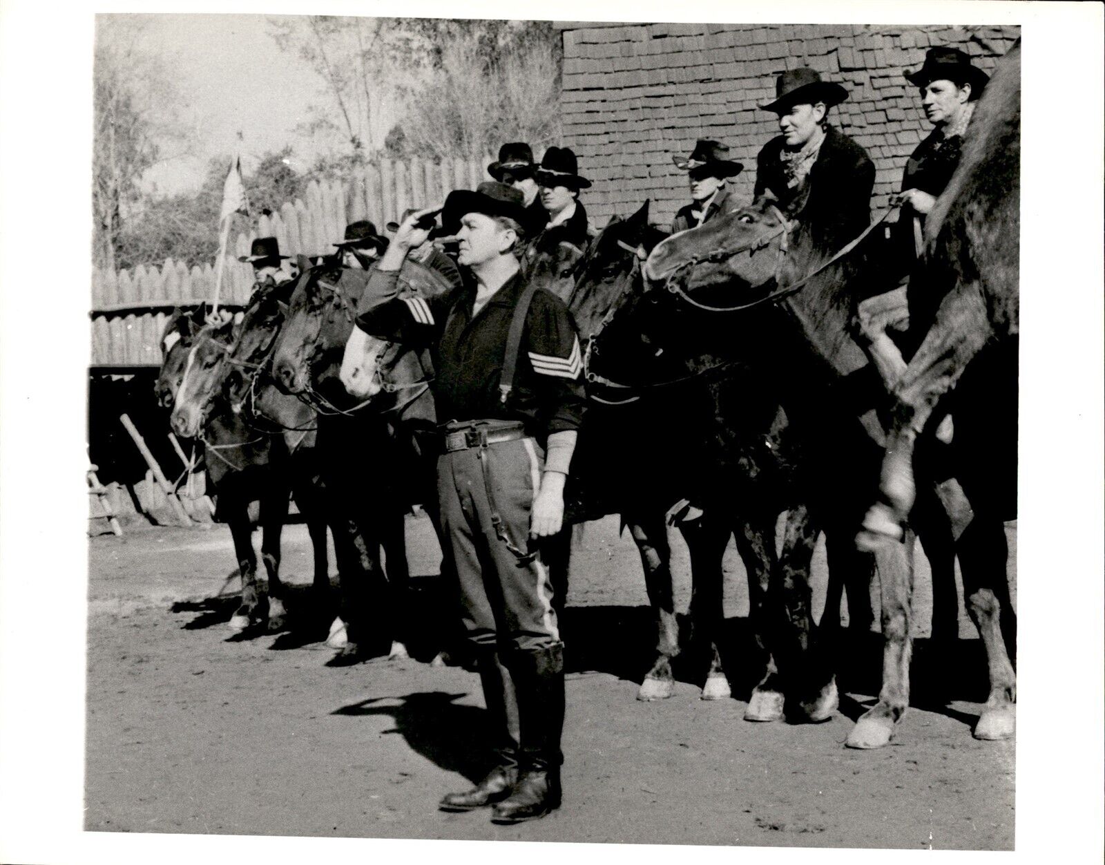 BR34 1965 Original Photo FORREST TUCKER F Troop Western Comedy Men on Horseback