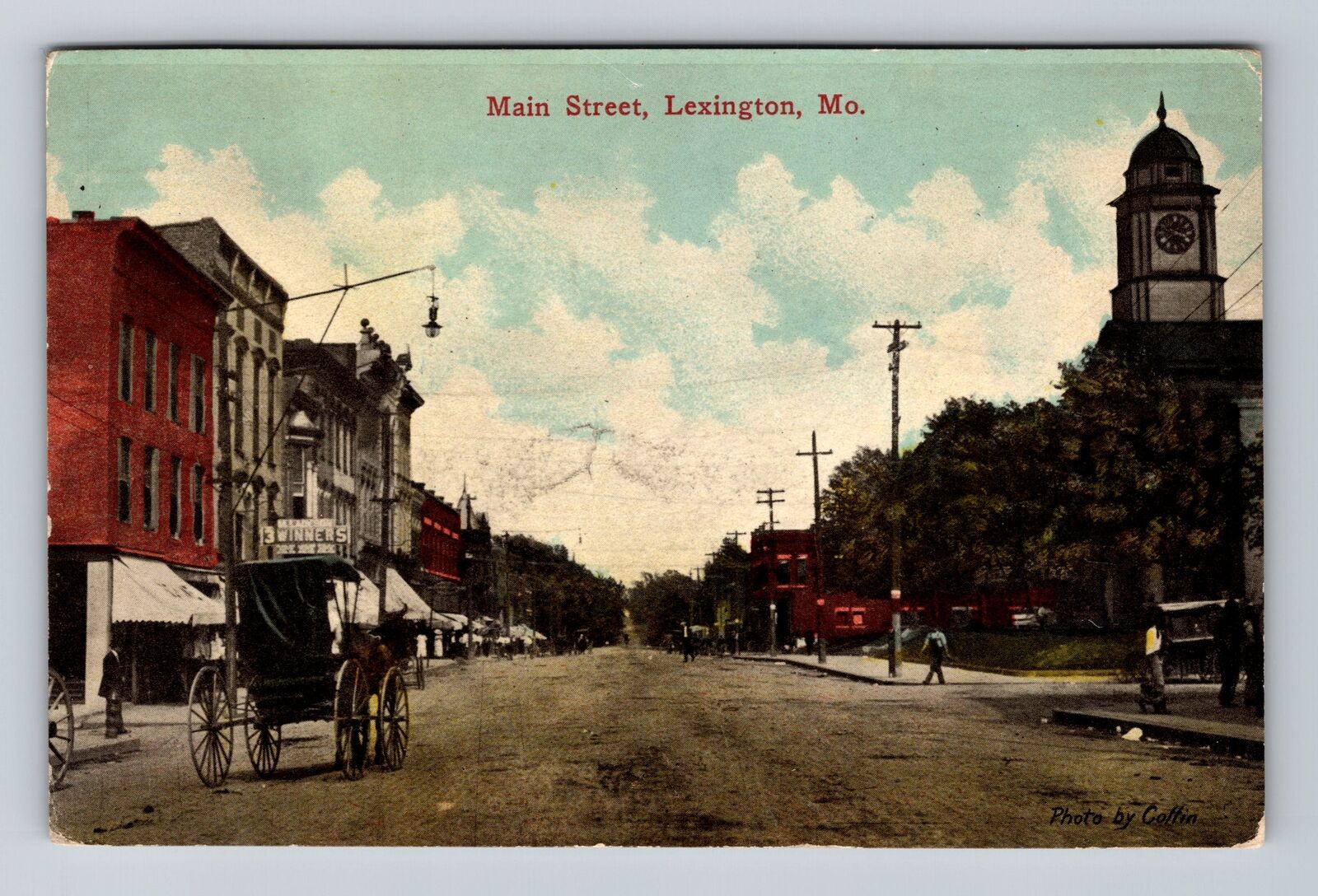 Lexington MO-Missouri, Scenic View Of Main Street, Antique, Vintage Postcard