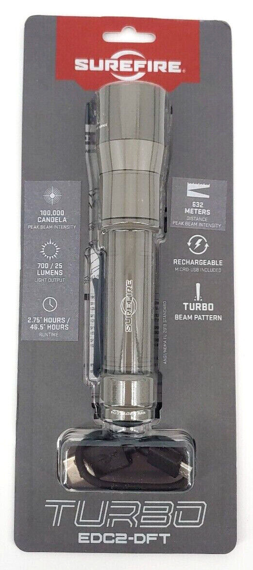 SureFire EDC2-DFT-TN High-Candela Everyday Carry LED Flashlight | Tan
