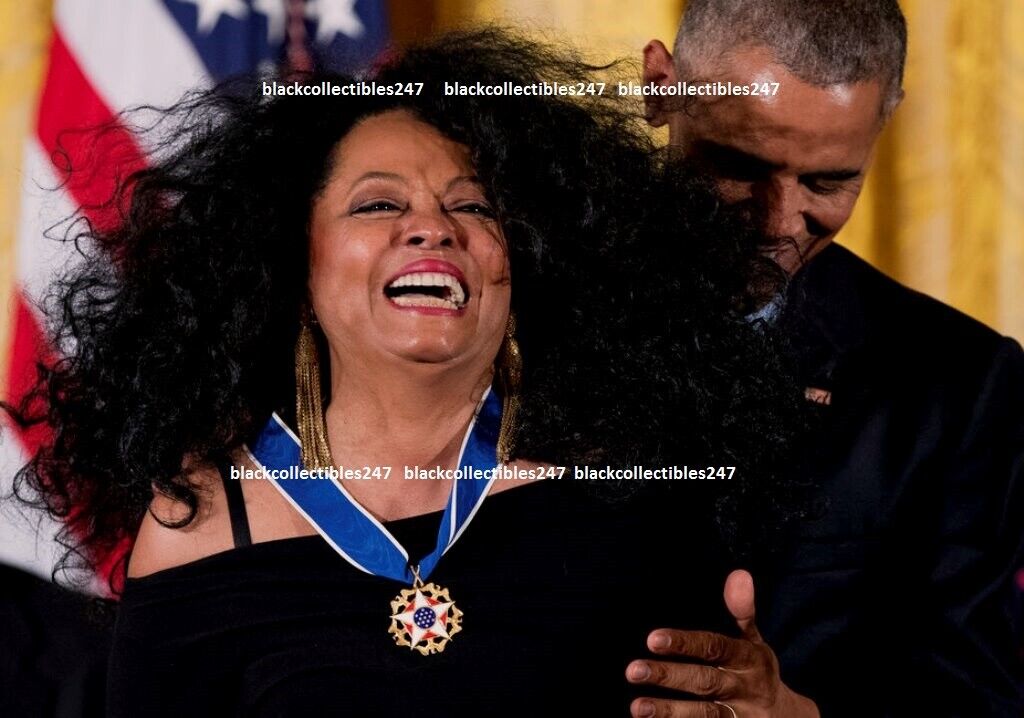 DIANA ROSS Photo 5x7 Medal of Freedom Award President Barack Obama USA