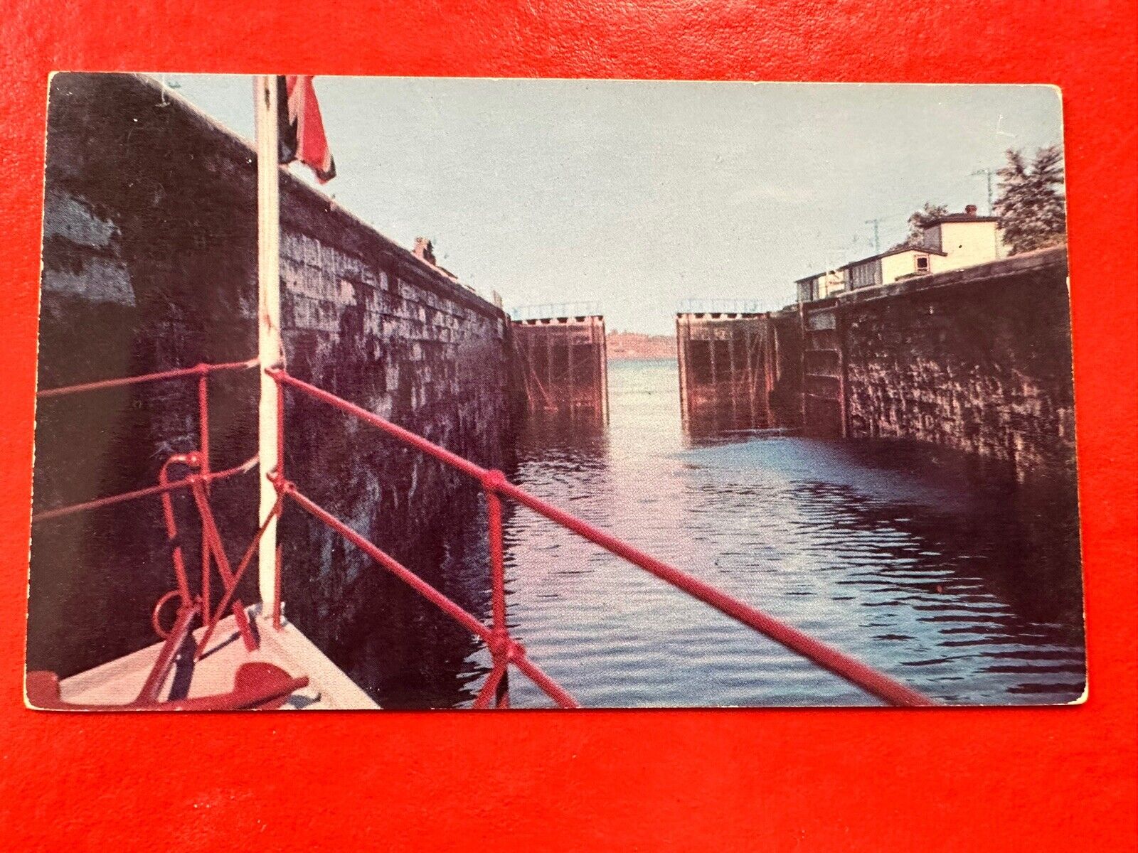 CANADIAN LOCK SOO Vintage UNPOSTED Postcard~ONTARIO Sault Ste Marie Messenger