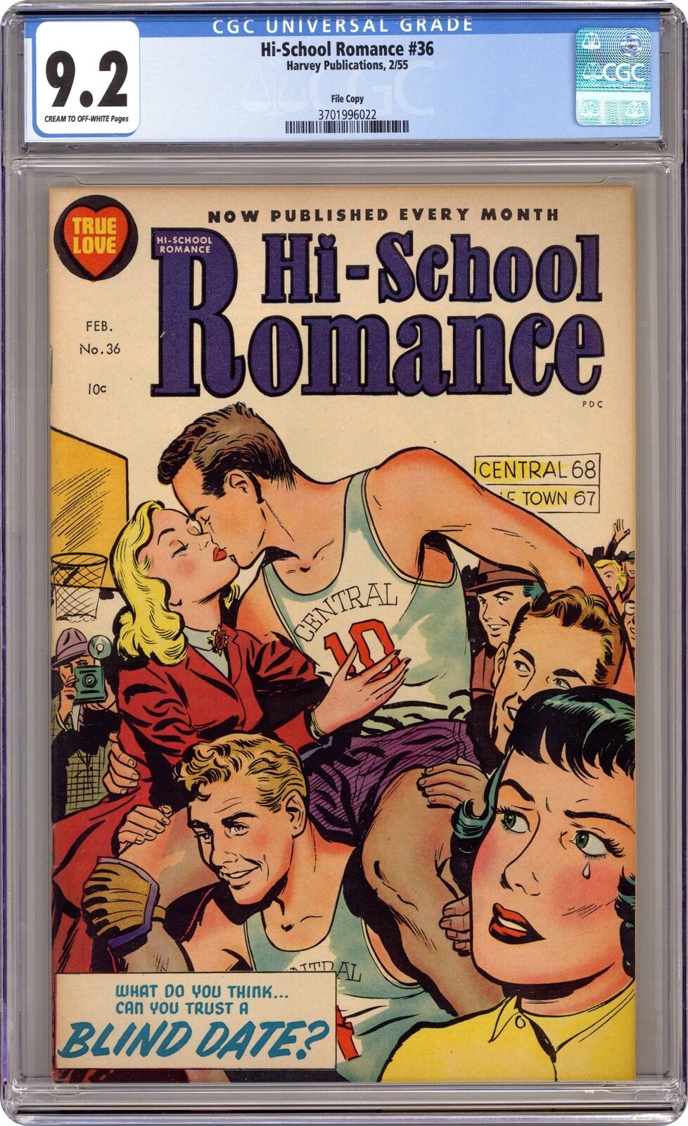 Hi-School Romance #36 CGC 9.2 1955 3701996022