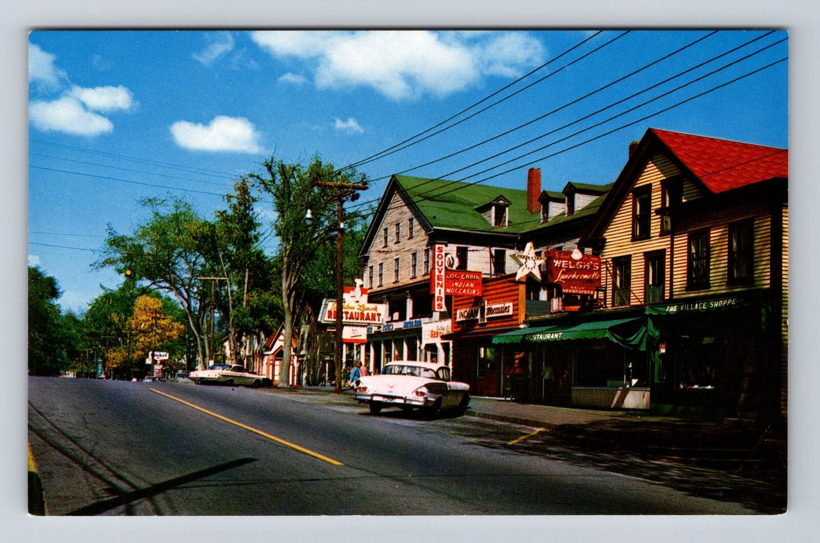 Gorham NH-New Hampshire, Main Street, White Mountains, Vintage Souvenir Postcard