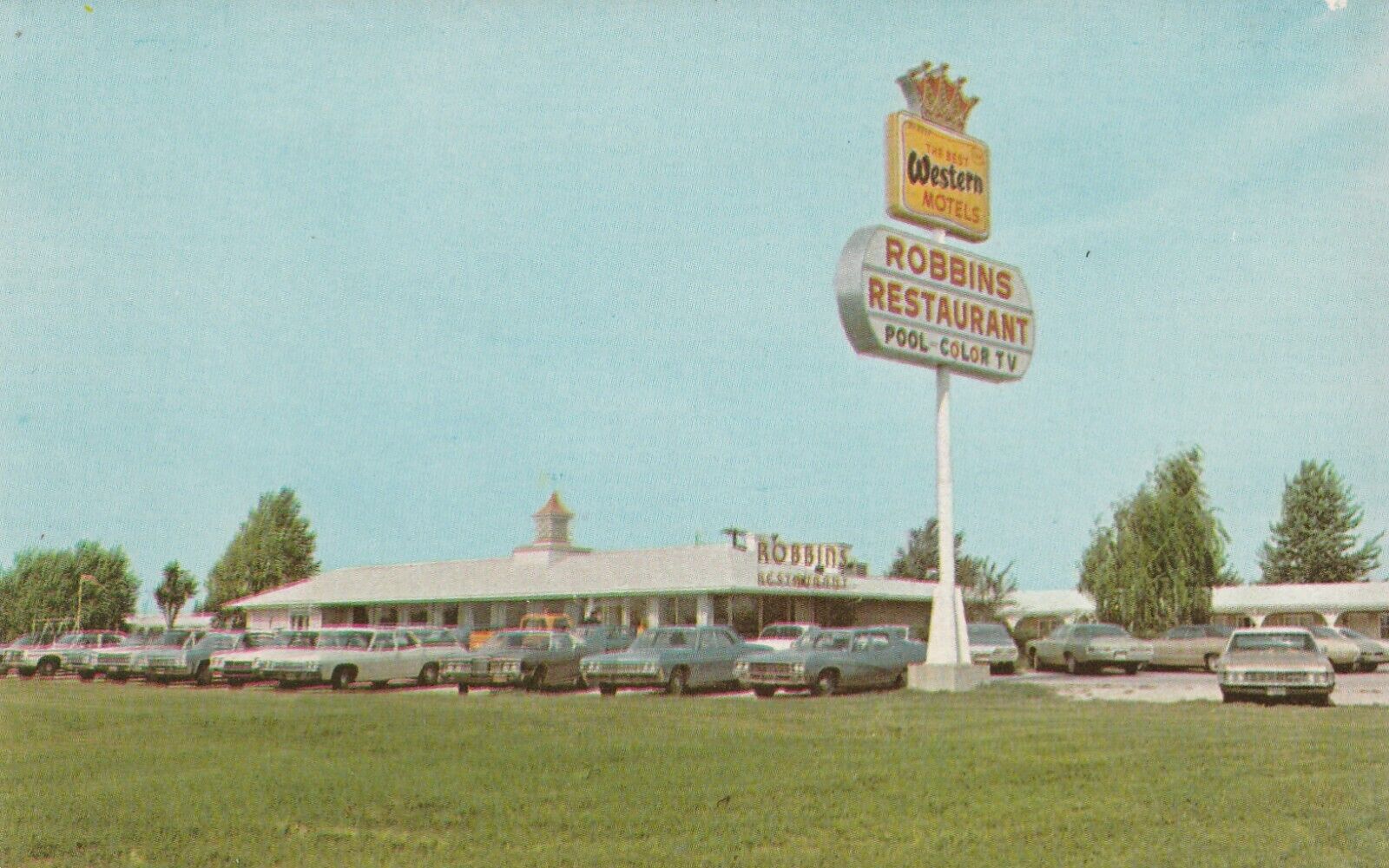 Vandalia IL-Illinois, Robbins Restaurant & Best Western Motel Vintage Postcard