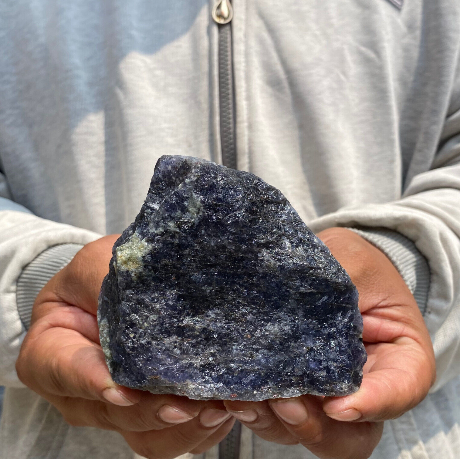 410g Large Iolite Dichroite Cordierite Water Sapphire Crystals Raw Specimen