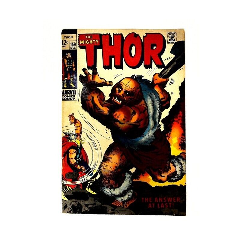 Thor #159 1966 series Marvel comics VG+ Full description below [a/