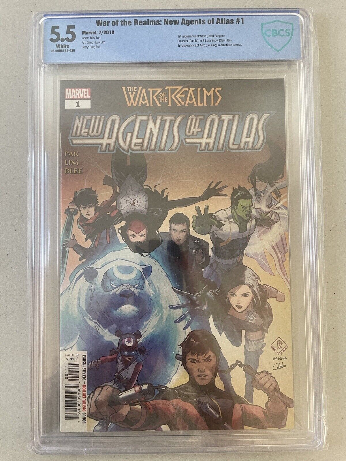 War of the Realms New Agents of ATLAS #1 Billy Tan Cover (Marvel, 2019)
