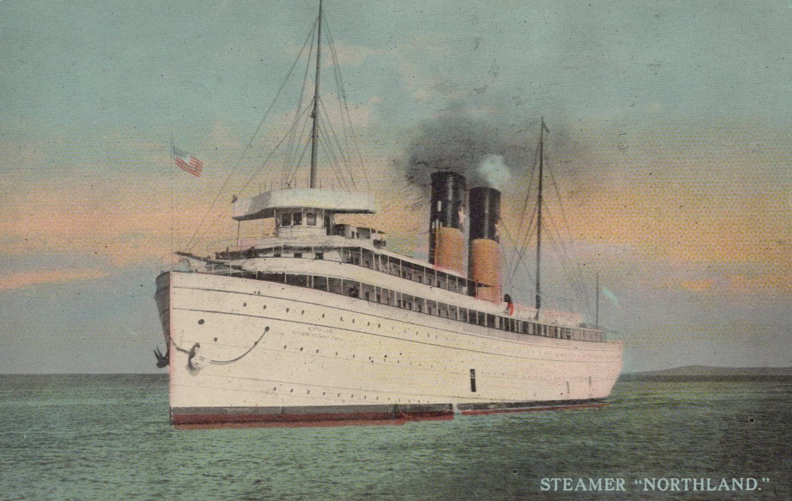 ZAYIX Postcard Great Lakes Passenger Steamer SS Northland Buffalo-Chicago