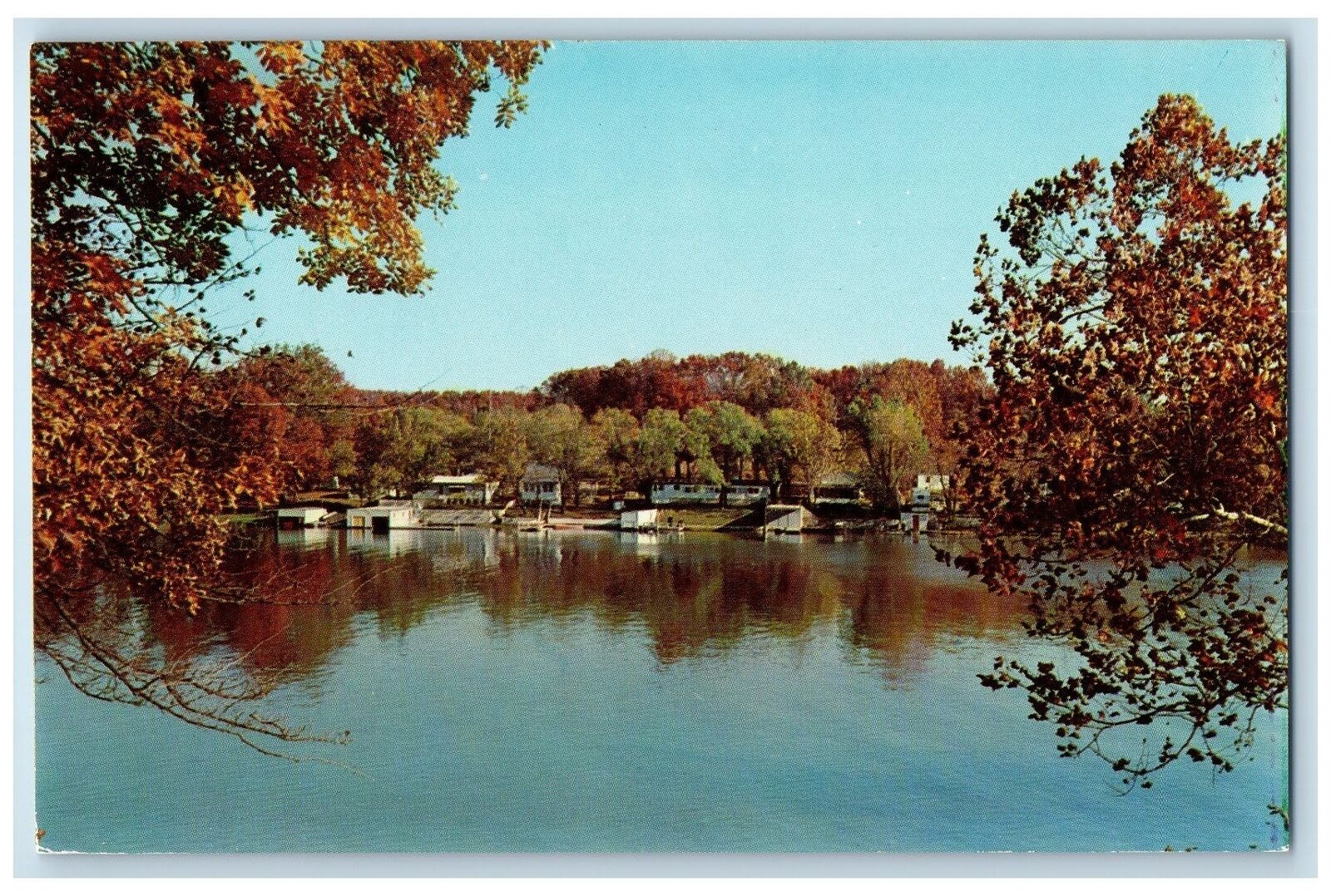 c1960s Lake Freeman October Beautiful Time To Spend Monticello Indiana Postcard