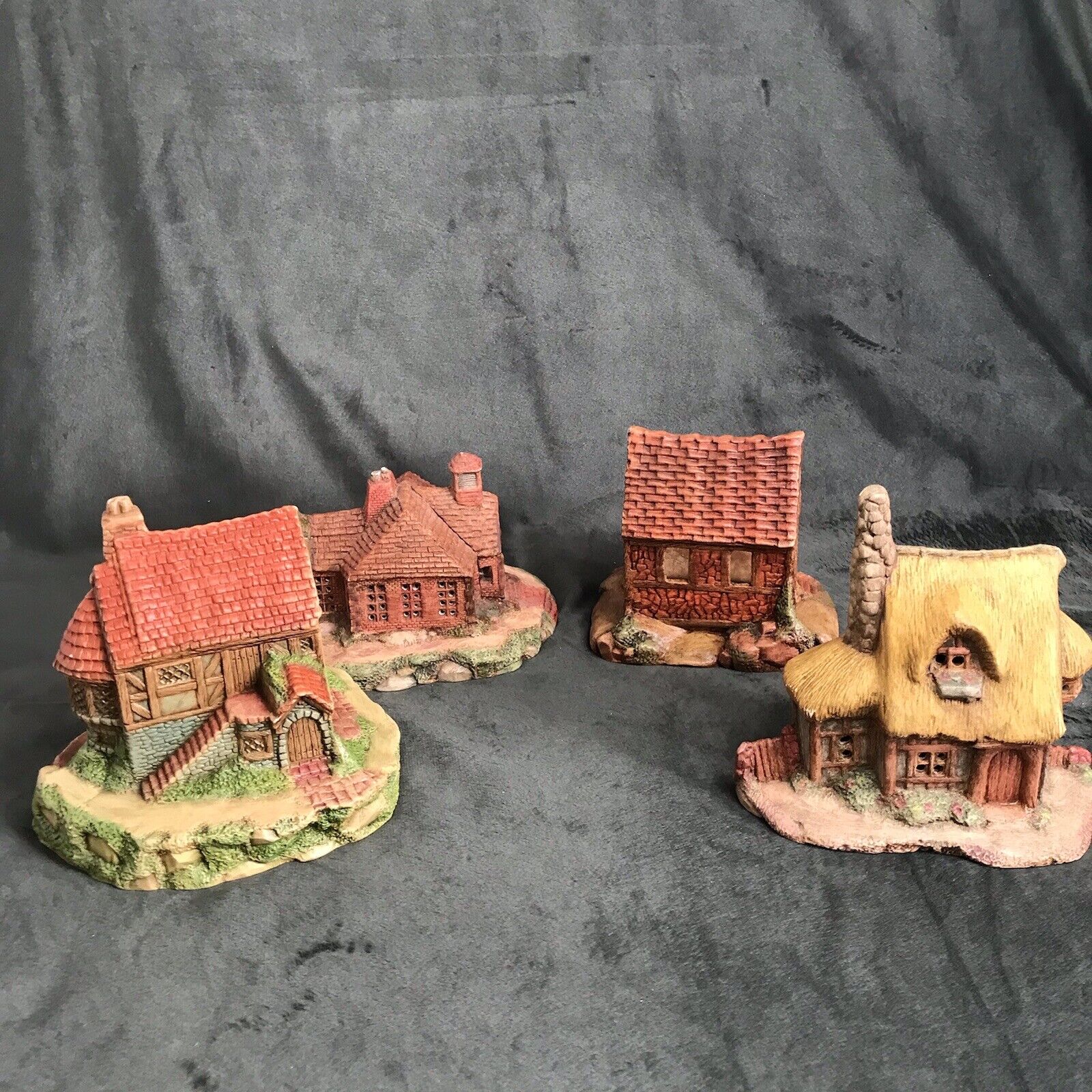 Vintage Mini Village Cottage House Ceramic Mold Hand Painted Unique Cute Houses
