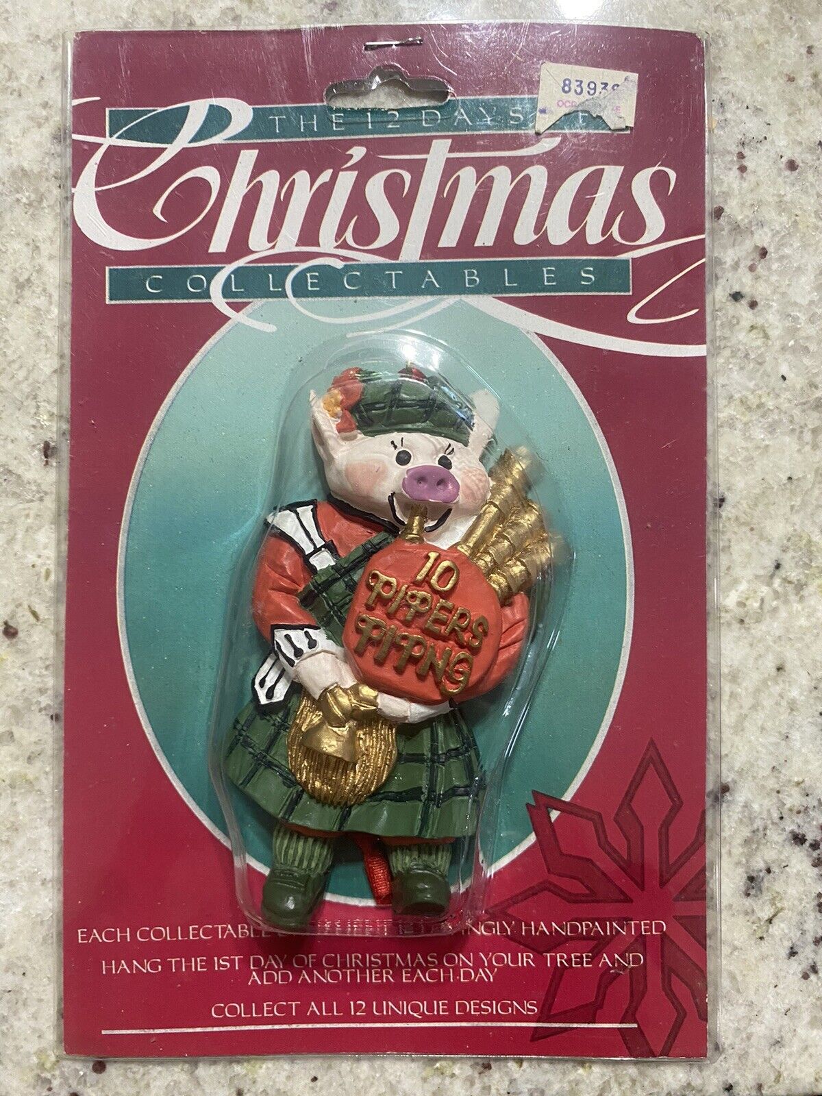 New Vintage Giny Inc. The 12 Days Of Christmas Collectible Christmas ornament