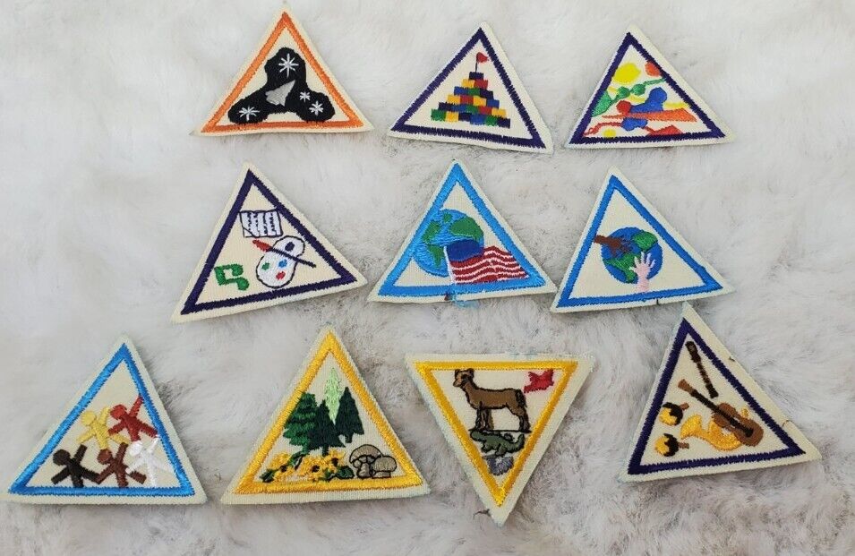 Lot Of 10 Girl Scout Brownie Badges and Try It Awards Patches 1980s 1990s