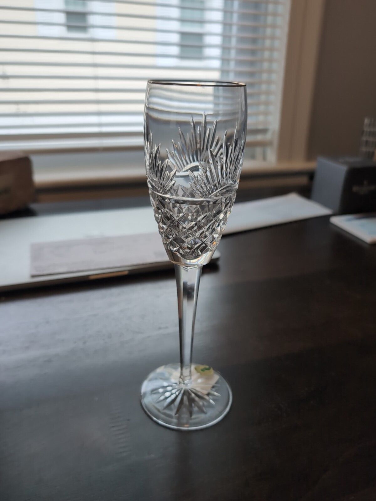 Waterford Crystal First Light Champagne Flute Year 2000