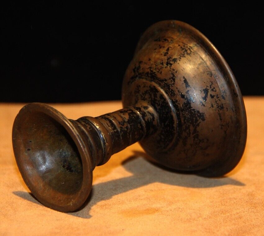 Nice Rare Tibet 16th Century Old Antique  Buddhist Bronze Oil Butter Ghee Lamp