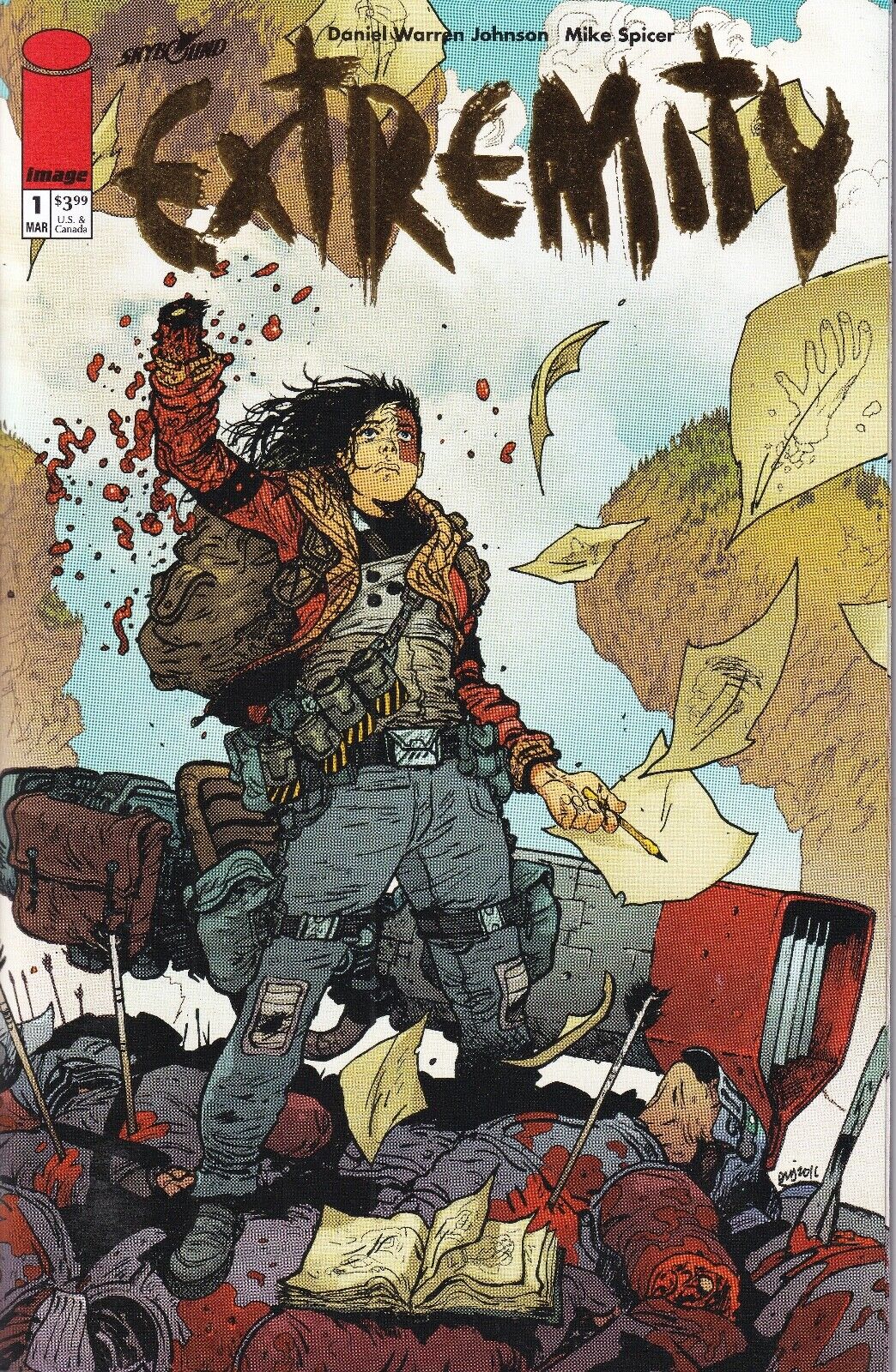 Extremity #1 2017 Gold Foil Exclusive Variant Skybound Image Comics NM