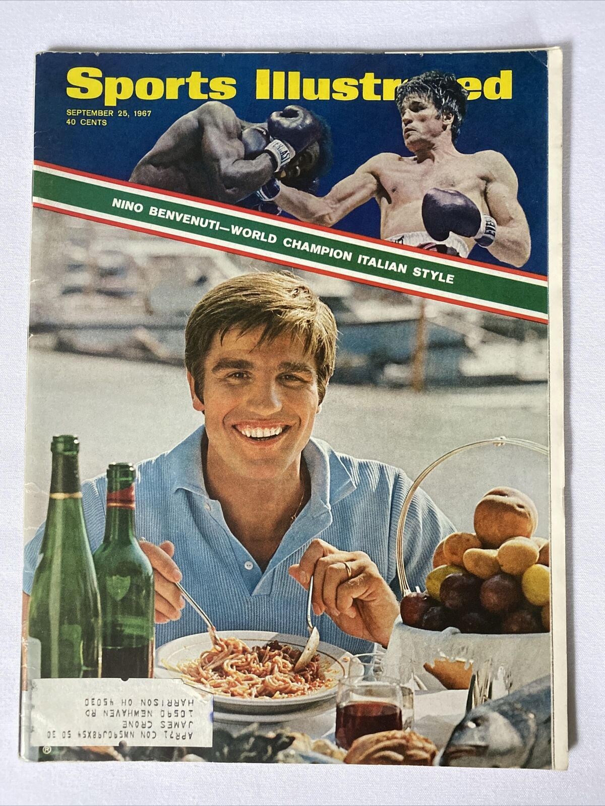 1967 September 25 Sports Illustrated Magazine Nino Benvenuti World Champ (MH625)