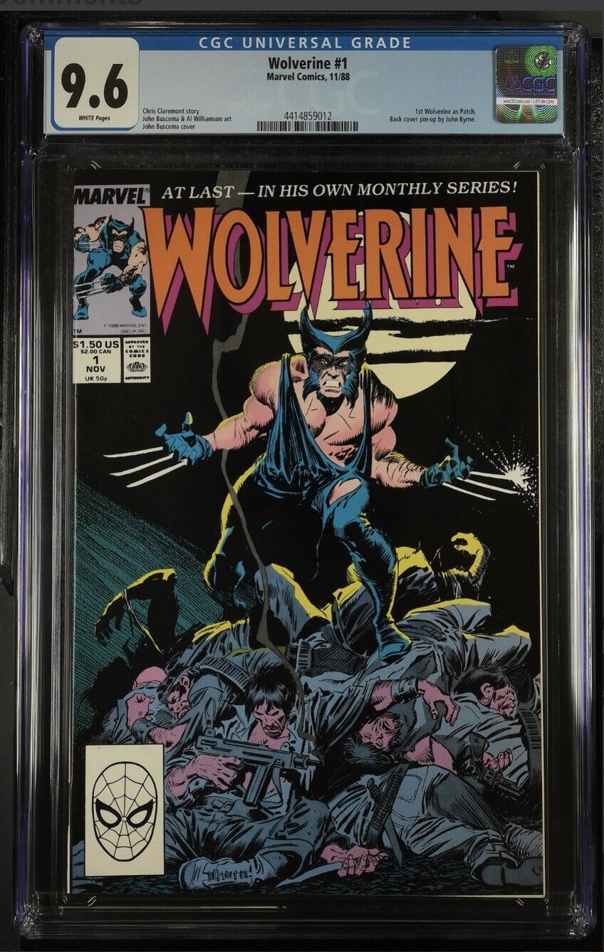 WOLVERINE #1 1988 CGC 9.6 NM+ 1st Wolverine as Patch Marvel ❄️ White Pages