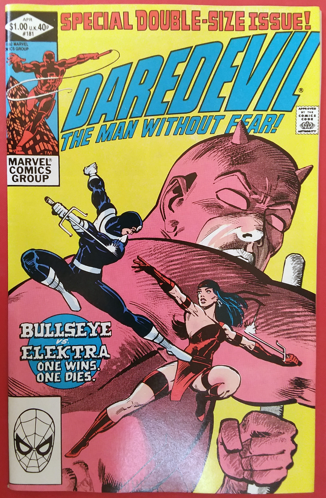 💎 Daredevil #181 (1982, Marvel) VF/NM Death of Elektra