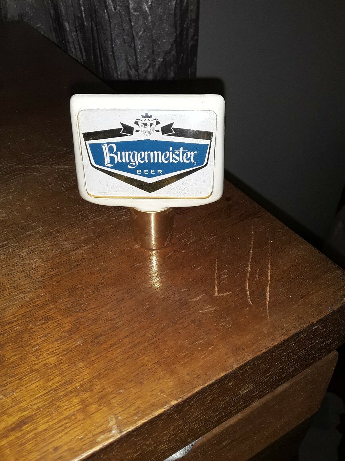Vintage Burgermeister Beer Tap Handle Gorgeous rare  3\