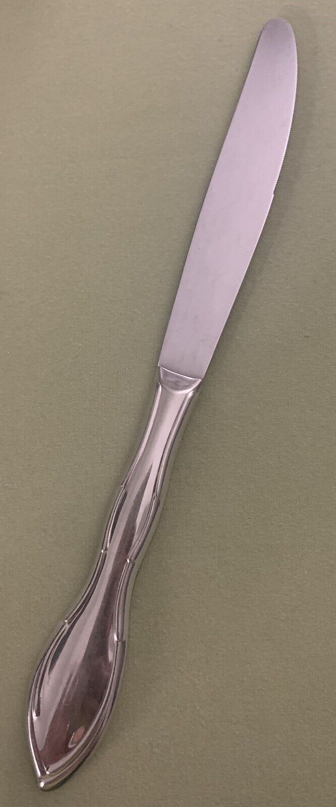 Vintage CHANSON by Gorham Stegor DINNER KNIFE Hollow Handle Stainless 8-1/2” USA