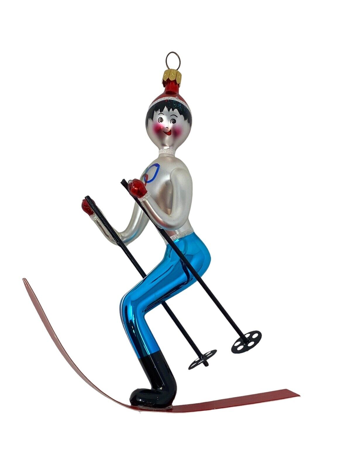 Christopher Radko Tomba Olympic Skier RARE 1994 Italian Ornament Vintage