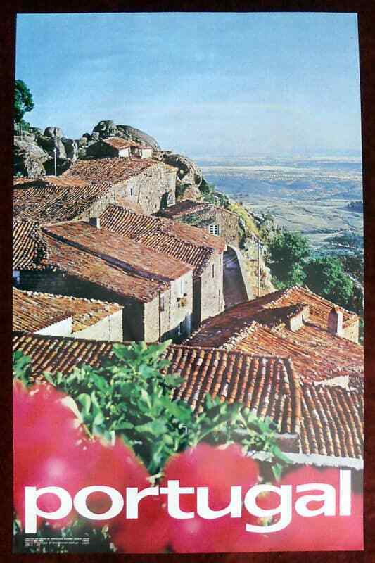 Original Poster Portugal Monsanto Stone Village Sight Church Architecture