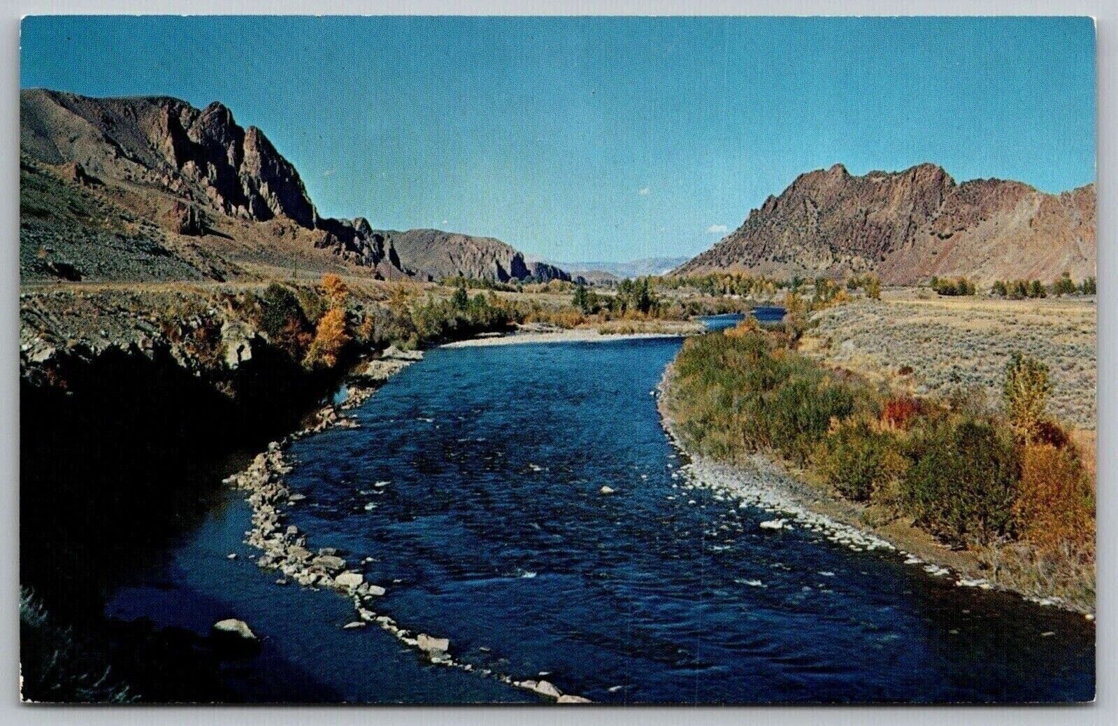 Salmon River Idaho ID Seen From US 93 Postcard UNP VTG Unused Vintage Chrome