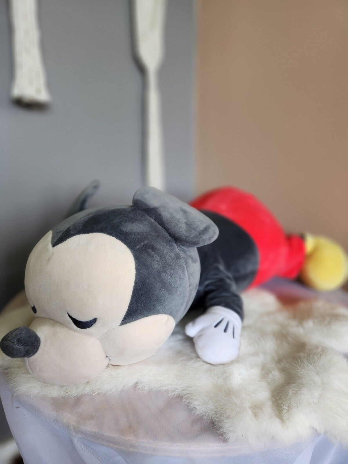 Disney Sleeping Mickey Mouse Cuddleez Plush. SIMILIAR To Squishmallow. 21 in
