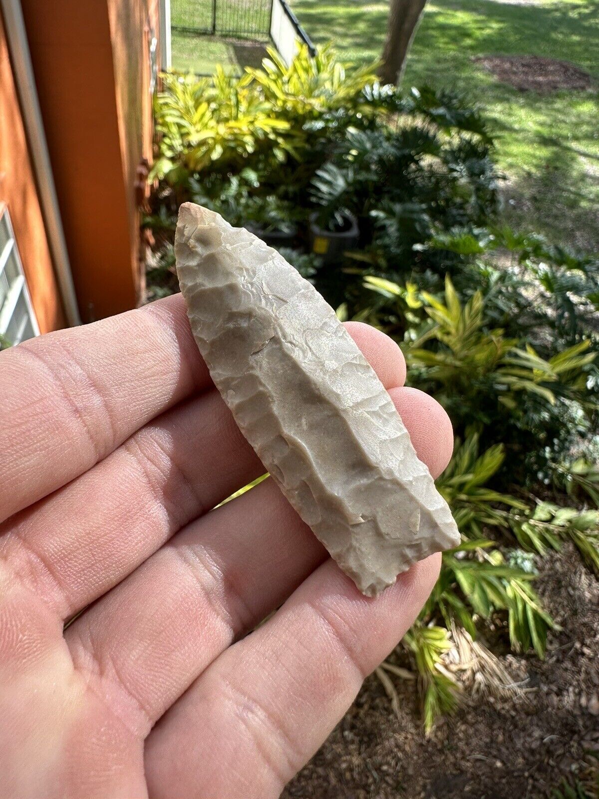 Early Fluted Paleo Native American Arrowhead Point 