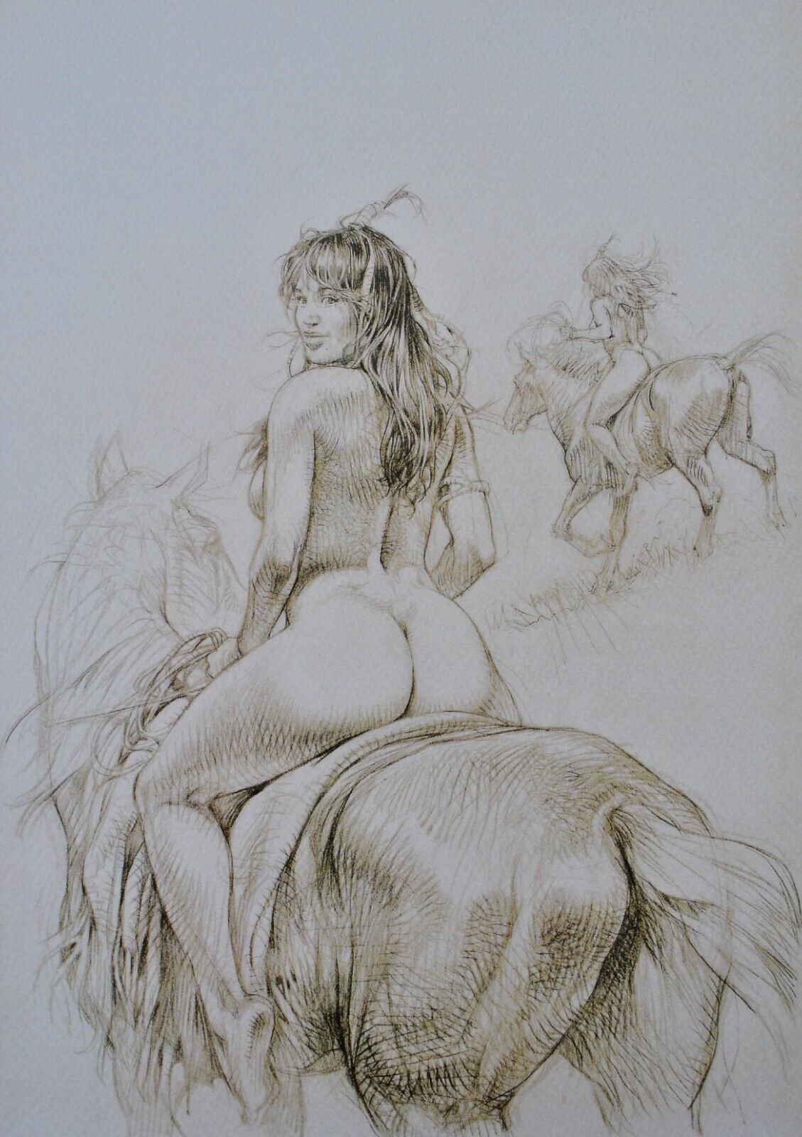 Paolo Serpieri: La Riding, Print Offset Erotic Signed, 200ex, 2009