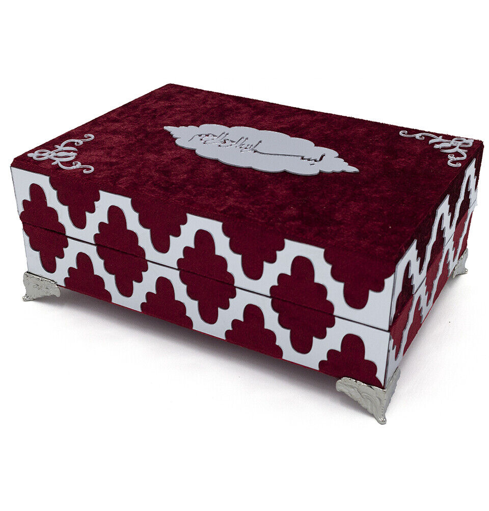 Modefa Turkish Islamic Luxury Gift | Holy Quran in Keepsake Velvet Case - Red