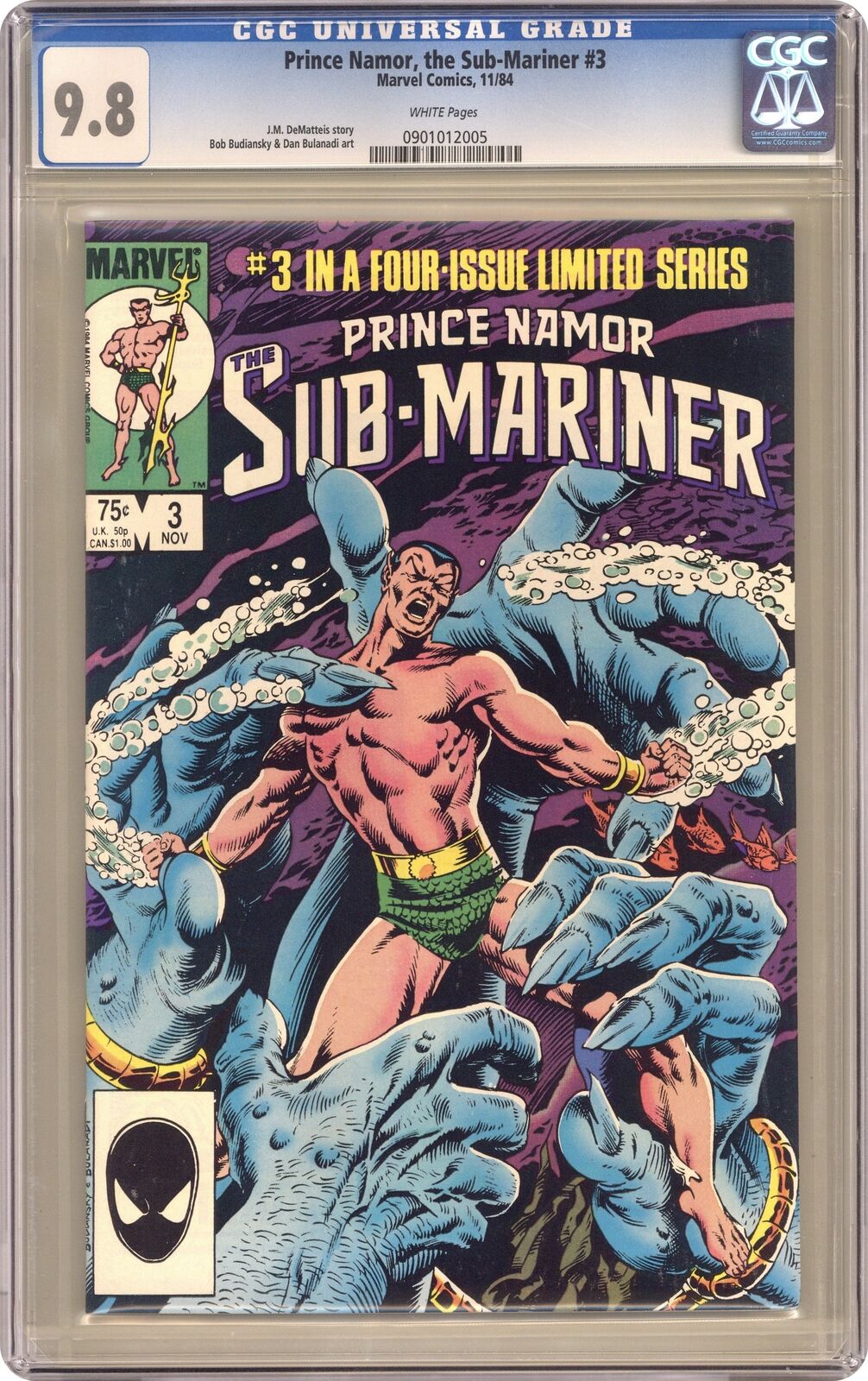 Prince Namor the Sub-Mariner #3 CGC 9.8 1984 0901012005