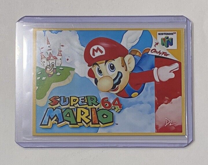 Super Mario 64 Limited Edition Artist Signed Nintendo Game Cover Card 3/10