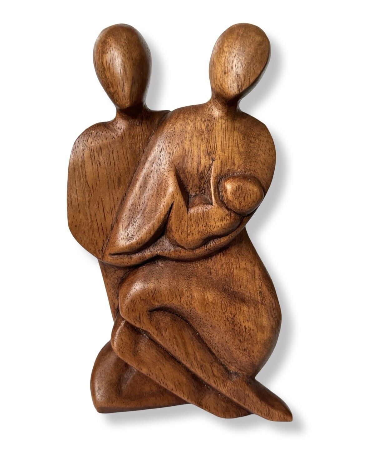 Original “Family Peace” Wood Sculpture Hand Carved Indonesia Wayan Rendah Suar