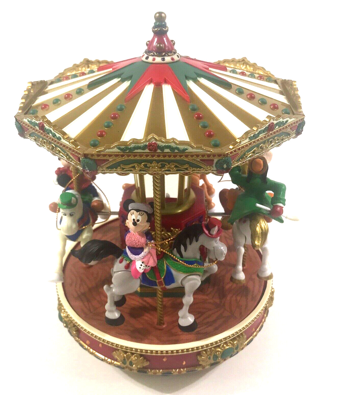 1996 Mr. Christmas Disney A Mickey Holiday Go Round Carousel 50 Songs NEW