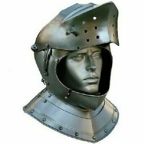 Medieval Knight Tournament Close Armor Helmet Replica Sca Larp Halloween
